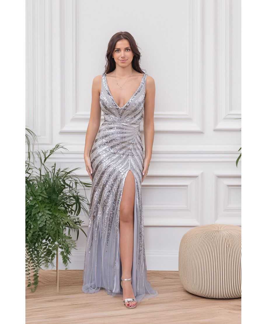 Vestito argento con paillettes - Gogolfun.it